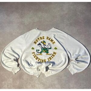 Vintage 90s Notre Dame Irish University  Graphic Crewneck Sweater